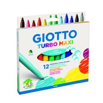 Giotto Turbo Maxi Broad Felt Tips - Pack of 12
