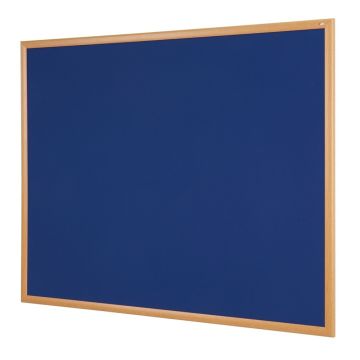 Eco Friendly Light Oak Framed Noticeboard 1200 x 1200mm - Blue