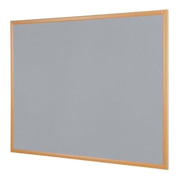 Eco Friendly Light Oak Framed Noticeboard 1200 x 1200mm - Grey