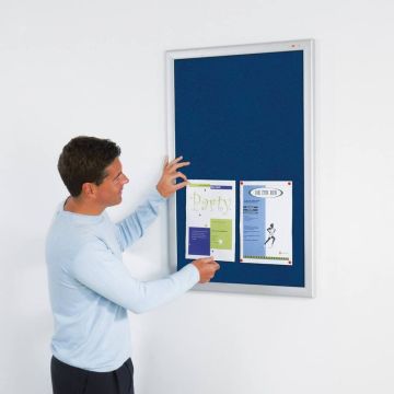 Eco Friendly Aluminium Framed Noticeboard 900 x 600mm - Blue