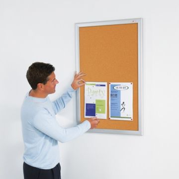 Eco Friendly Aluminium Framed Noticeboard 900 x 600mm - Cork