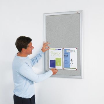 Eco Friendly Aluminium Framed Noticeboard 900 x 600mm - Grey