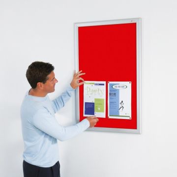 Eco Friendly Aluminium Framed Noticeboard 900 x 600mm - Red