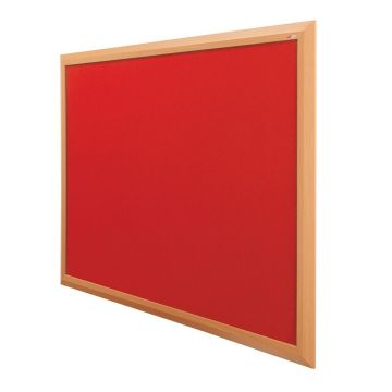 Eco-Premier Felt Noticeboard 1200 x 1200mm - Red