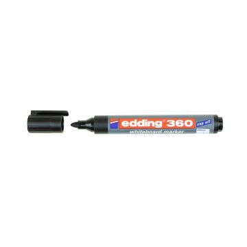 Edding 360 Drywipe Whiteboard Markers Bullet Tip Classpack Black - Pack of 50