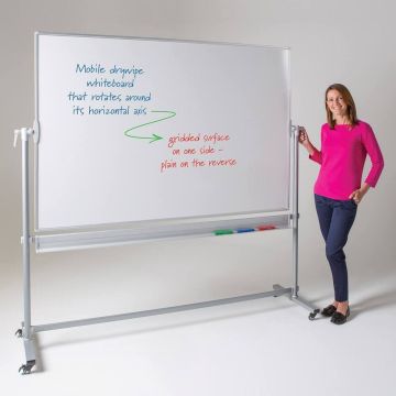 Standard Revolving Non-Magnetic Whiteboard - 900 x 1200mm