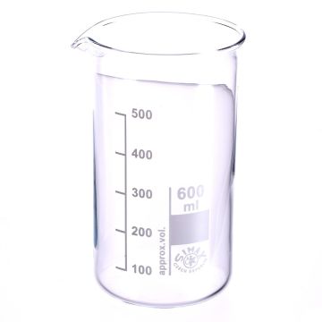 Simax Tall Form Beakers with Spout - 600ml - Pack of 10