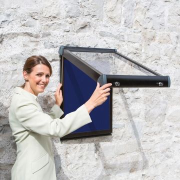 Shield Exterior Showcase 575 x 712mm - Black Frame/Ink Navy