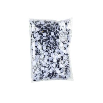 Peel & Stick Wiggle Eyes Black Assorted Sizes - Pack of 100