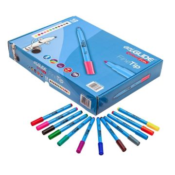 EziGlide ColourFun Fine Tip - Assorted Classpack - Pack of 288