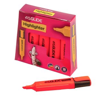 EziGlide Highlighter Markers - Orange - Pack of 10