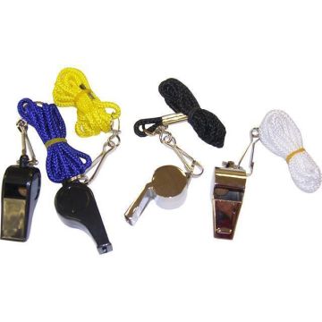 Large Brass Whistle With Lanyard