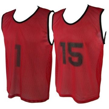 Micro Mesh 1-15 Training Vest Set Large - Red