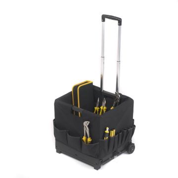 Folding Box Truck 990 x 460 x 390mm - Black With Compartment Bag