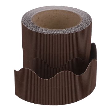 Classmates Corrugated Border Roll - Brown