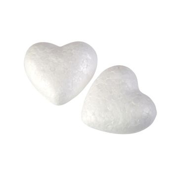 Polystyrene Hearts - 40 x 19mm - Pack of 20
