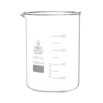 Glass Beakers- Squat Form - 1000ml - Pack of 4