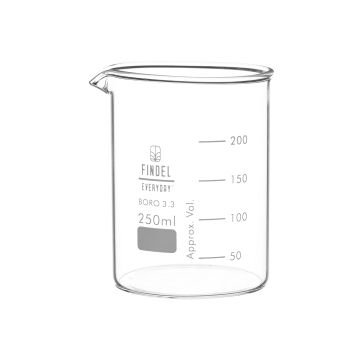 Glass Beakers- Squat Form - 250ml - Pack of 12