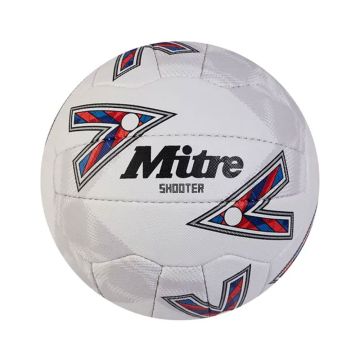 Match Netball - White/Red/Blue - Size 5 - Pk 5 with Bag