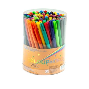 Colourworld Childrens Felt Tip Assorted - Pack of 100