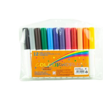 Colourworld Super Jumbo Childrens Marker Assorted - Pack of 12