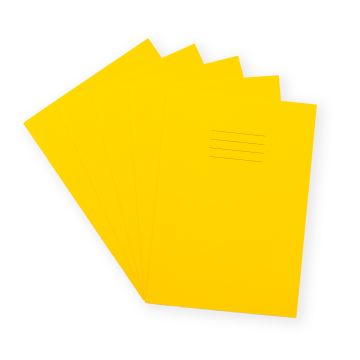 Exercise Book A4- 8mm Ruled With Margin- Yellow-Pack of 50