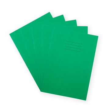 Exercise Book A4- 8mm Ruled With Margin- Green- Pack of 50