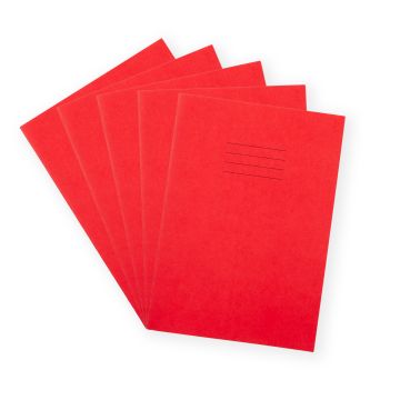 Exercise Book A4- 8mm Ruled With Margin- Red-Pack of 50