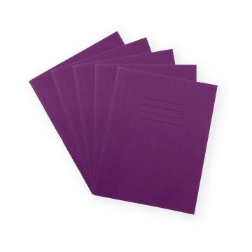 Exercise Book 9x7- 8mm Ruled With Margin- Purple-Pack of 100