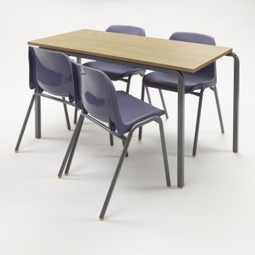 Classmates Contemporary 4 Beech Tables & 8 Chairs Pack - 1100 x 550mm - 6-8 Years - Lavender
