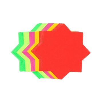 Fluorescent Stars 4in Assorted - Pack of 30