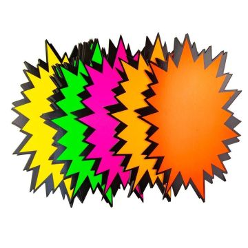 Starburst 9 x 6in Assorted - Pack of 25