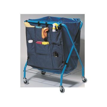 Folding Waste Cart Blue
