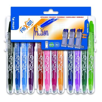 FriXion Medium Erasable Rollerball "Set 2 Go" - Pack of 12