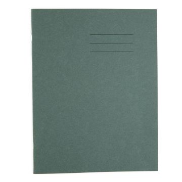 Exercise Book A4 - 64 Pages - 8mm Ruled with Margin - Dark Green - Pack of 100