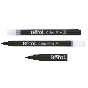 Berol Colour Fine Pens - Black - Pack of 10