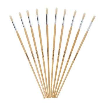 Classmates Long Round Paint Brushes - Size 10 - Pack of 10