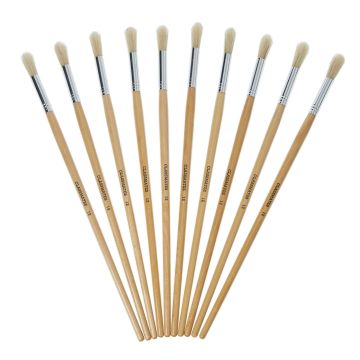 Classmates Long Round Paint Brushes - Size 12 - Pack of 10