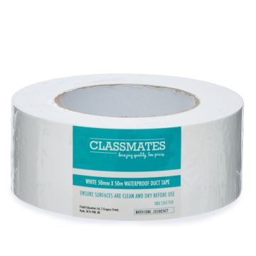 Classmates Cloth Tape White Waterproof 50mm x 50m