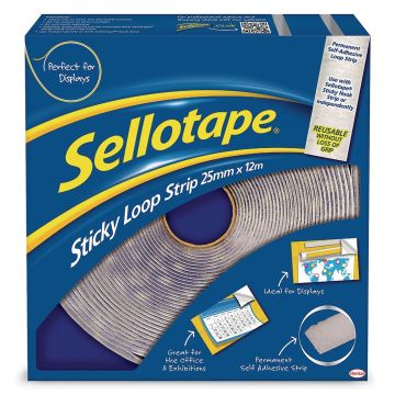 Sellotape Loop Strip - 25mm x 12m