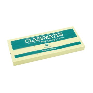 Classmates Sticky Notes Yellow 40 x 50mm - Pack of 12