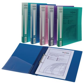 Snopake A4 Ring Binder Assorted - Pack of 10