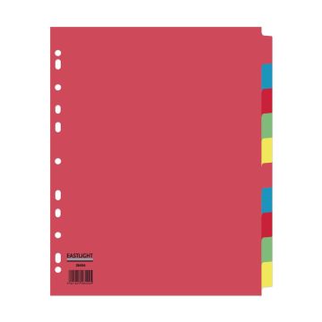 Eastlight A4 Extra Wide Subject Dividers 10-part Europunched