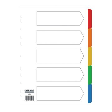 Eastlight A4 Mylar Dividers 5-part Europunched