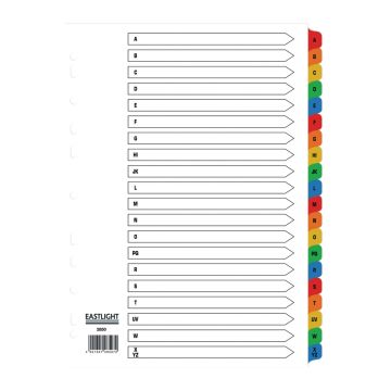Eastlight A4 Mylar Dividers 20-part A-Z Europunched