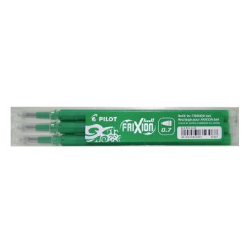 Pilot FriXion Ball and Clicker Refills Pen - Green - Pack of 3