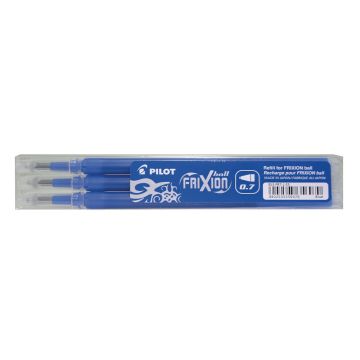 Pilot FriXion Ball and Clicker Refills Pen - Blue - Pack of 3
