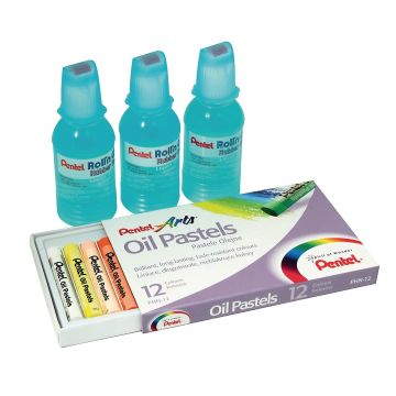 Pentel Roll 'n' Glue Pack of 24 **FREE PENTEL OIL PASTELS - PACK OF 12**