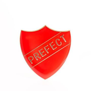 Prefect Shield Badge - Red - Pack of 10