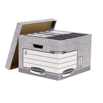 Large Storage Box - Grey/White - Pack of 10